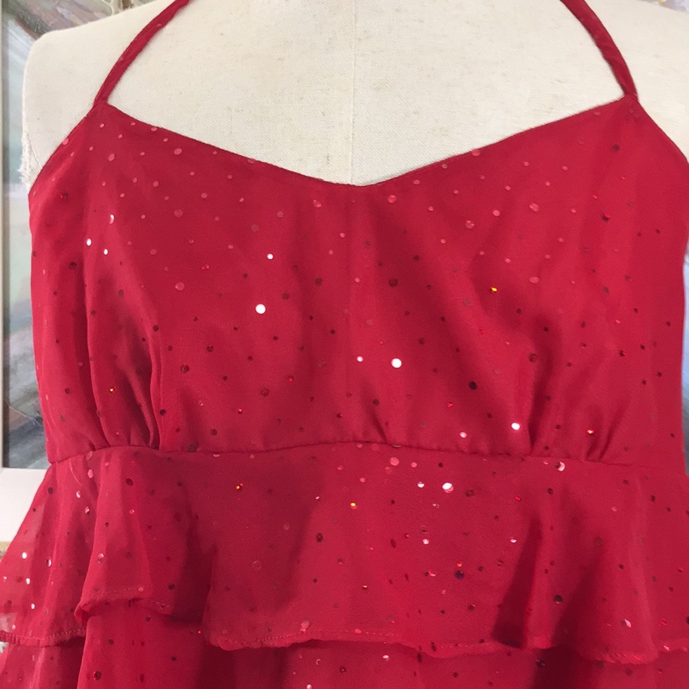 🌹No Tags Baby Doll Ruffle Halter Style Top - Picture 10 of 13